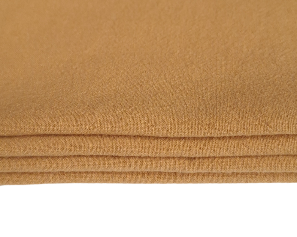 Serviettes de table en coton camel - Lot de 4