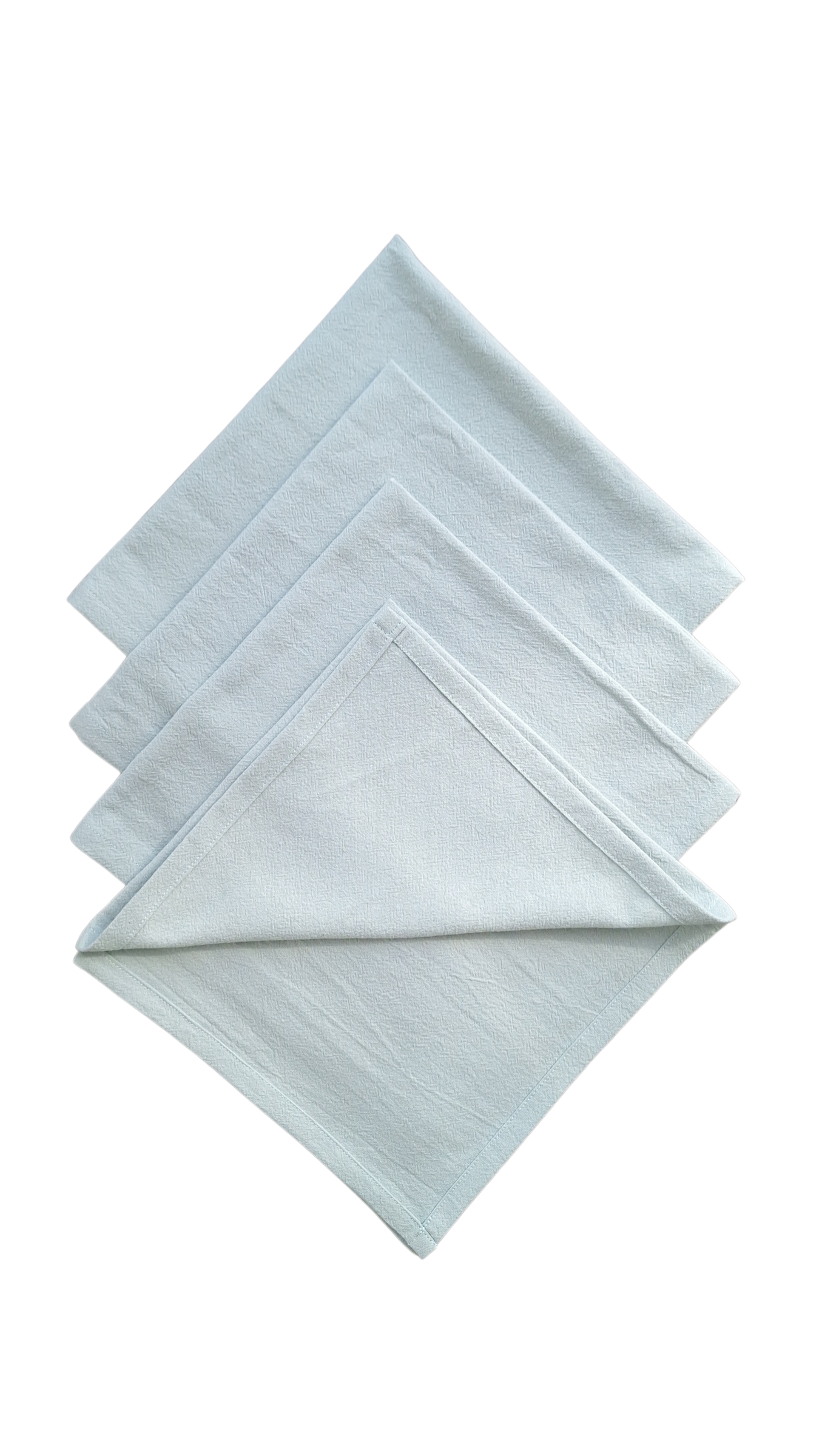 Serviettes de table en coton mer verte - Lot de 4