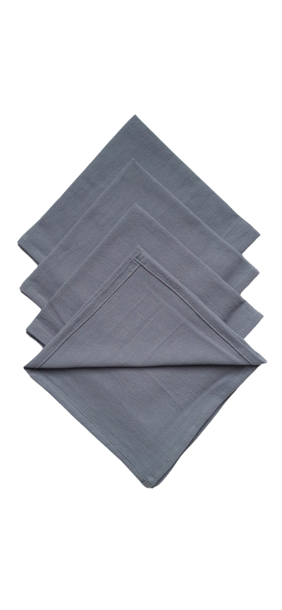 Serviettes de table en coton gris anthracite - Lot de 4