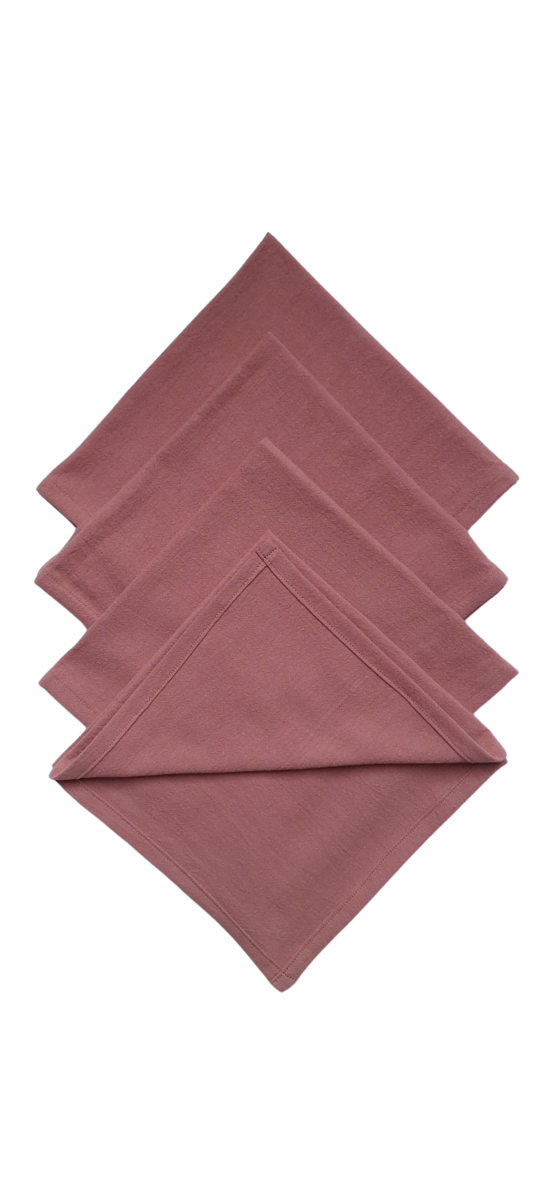 Serviettes de table en coton rose argile - Lot de 4