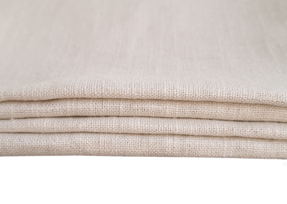 Serviettes de table en lin beige - Lot de 4