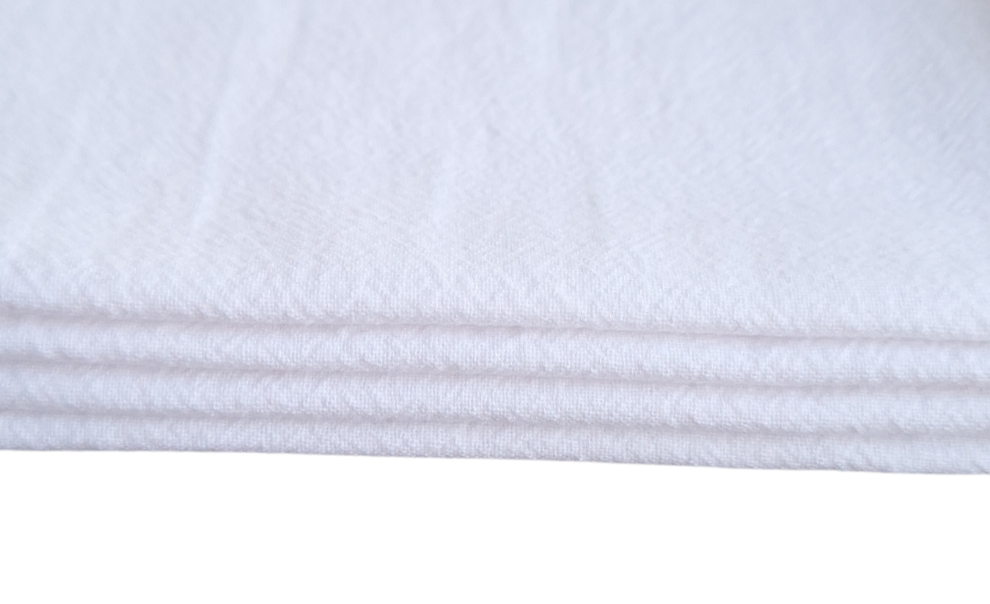 Serviettes de table en coton blanc - Lot de 4